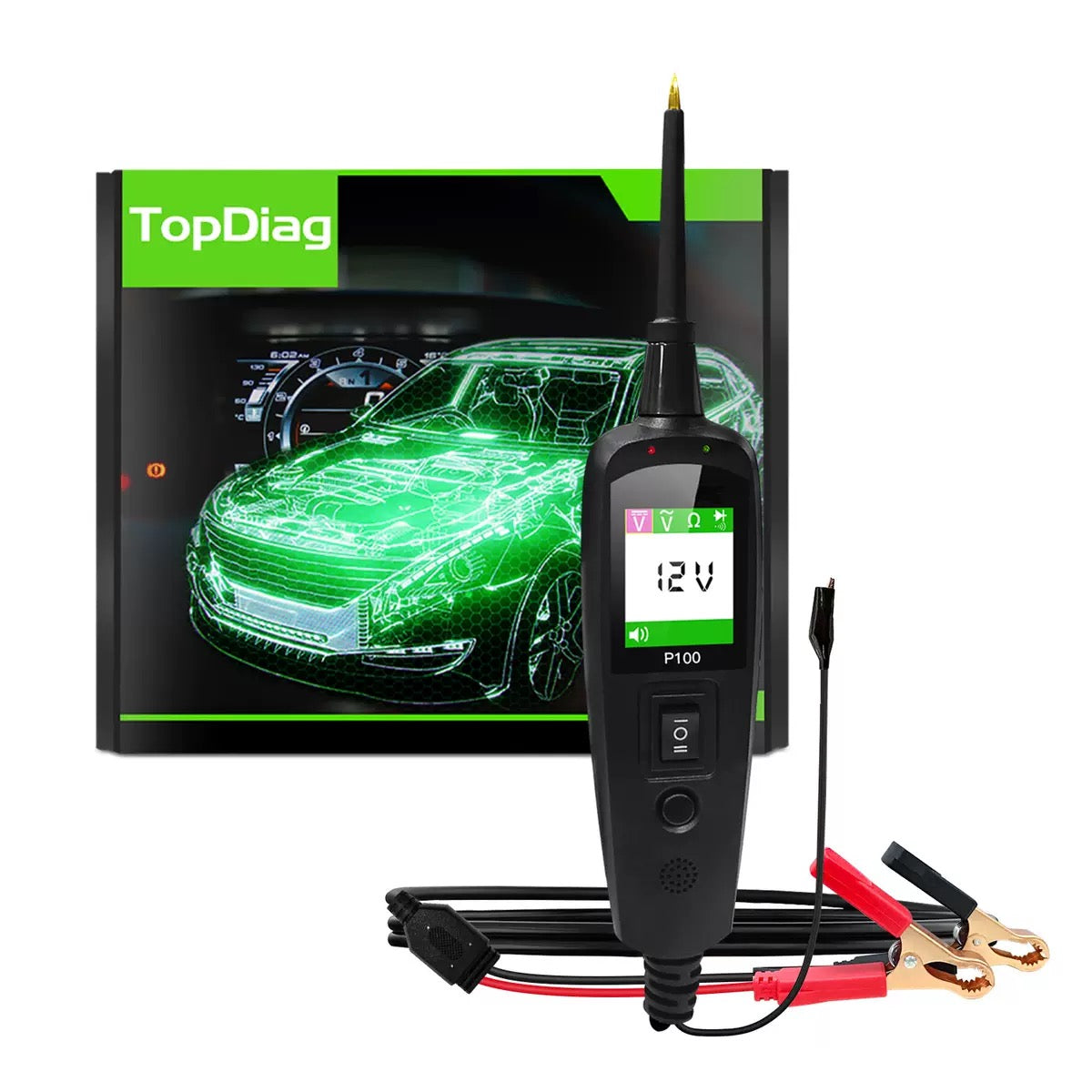TopDiag P100 Automotive Electrical Circuit Tester & Diagnostic Tool